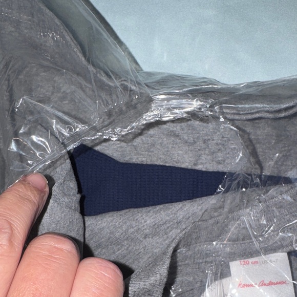 Hanna Andersson Gray Long Sleeve Tee with Colorful Airplanes - Picture 7 of 7